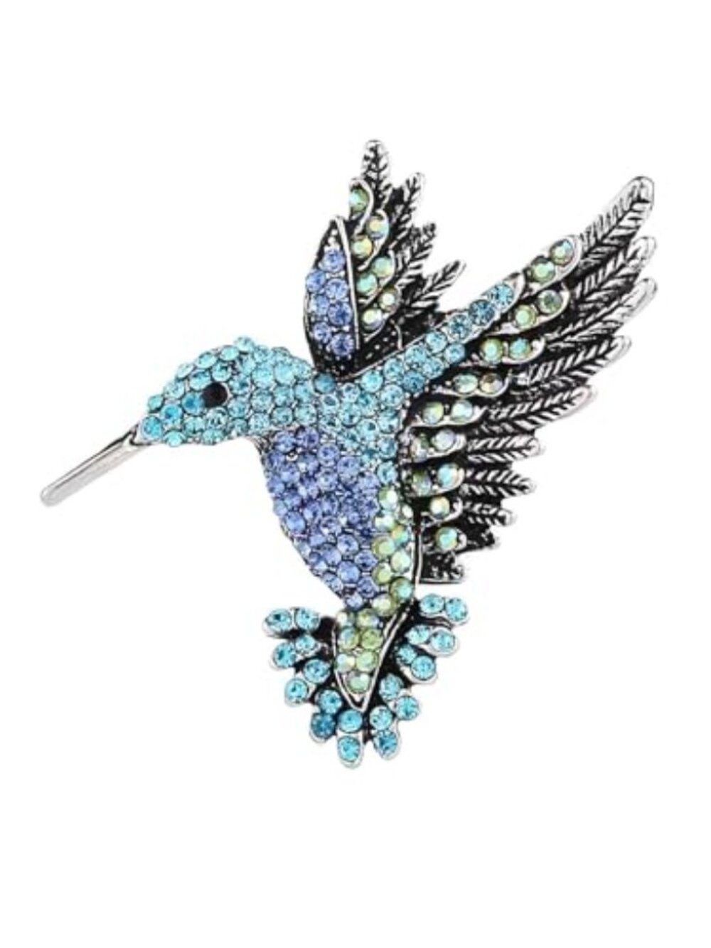 Bird Hummingbird Brooch for Women - Elegant Vintage Hummingbird Rhinestone Bird